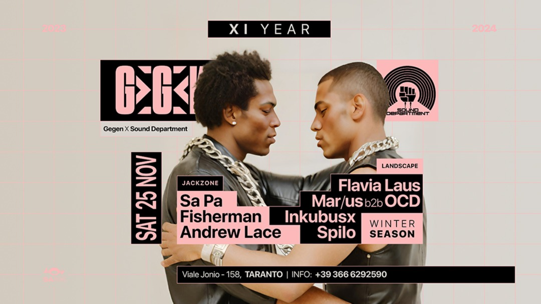 NOVEMBER 25 Sound Department x GEGEN w/ FLAVIA LAUS | MAR/US | OCD | SA PA image