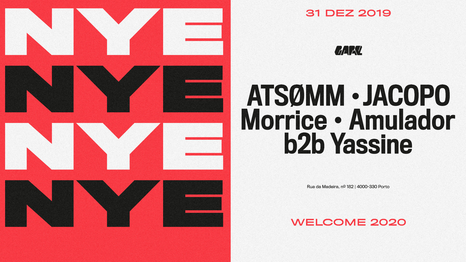 NYE 2020 - AtsØmm, Jacopo, Morrice, Amulador b2b Yassine image