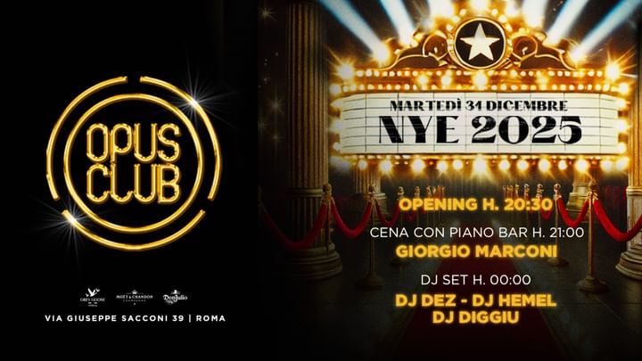 Cover for event: NYE 2025@Opus Club