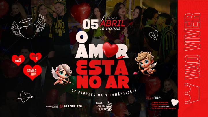 Cover for event: O AMOR ESTÁ NO AR! - 2ª Edição #VaoViver 