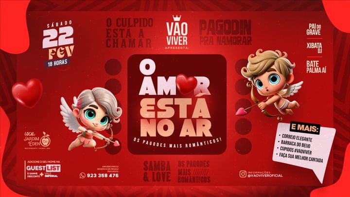 Cover for event: O AMOR ESTÁ NO AR! #VaoViver 