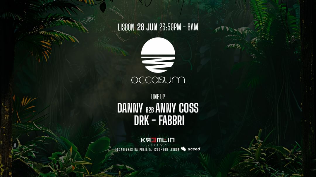 Copertina evento Occasum: Danny b2b Anny Coss, Drk, Fabbri