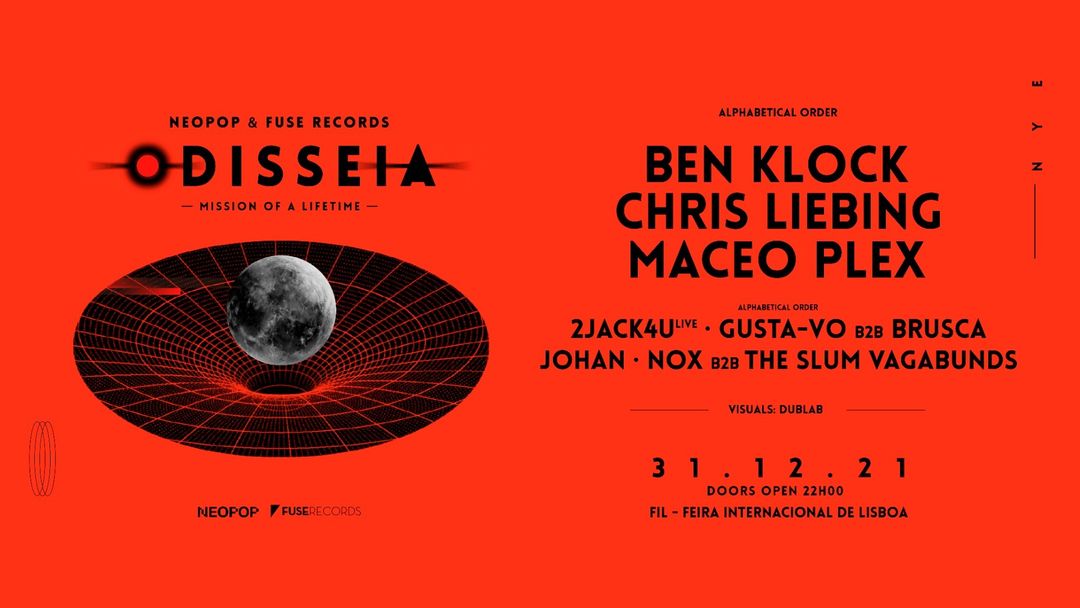 Odisseia NYE 2021/2022 presented by Neopop & Fuse Records-Eventplakat