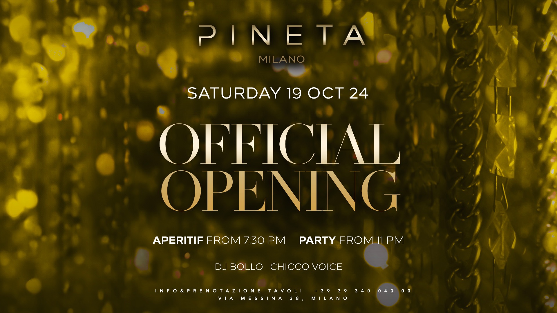 Official Opening - Saturday Night