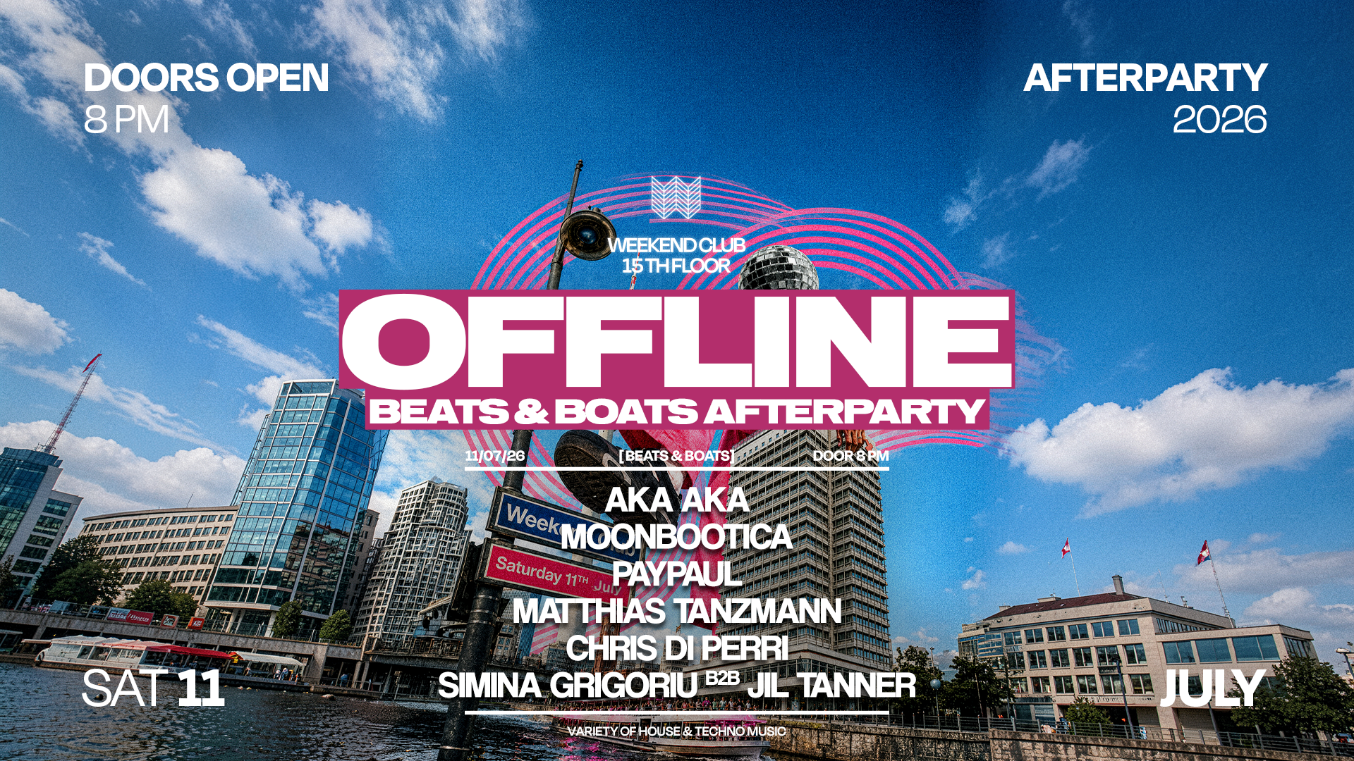 OFFLINE – BEATS & BOATS AFTERPARTY - Techno Party in Berlin
