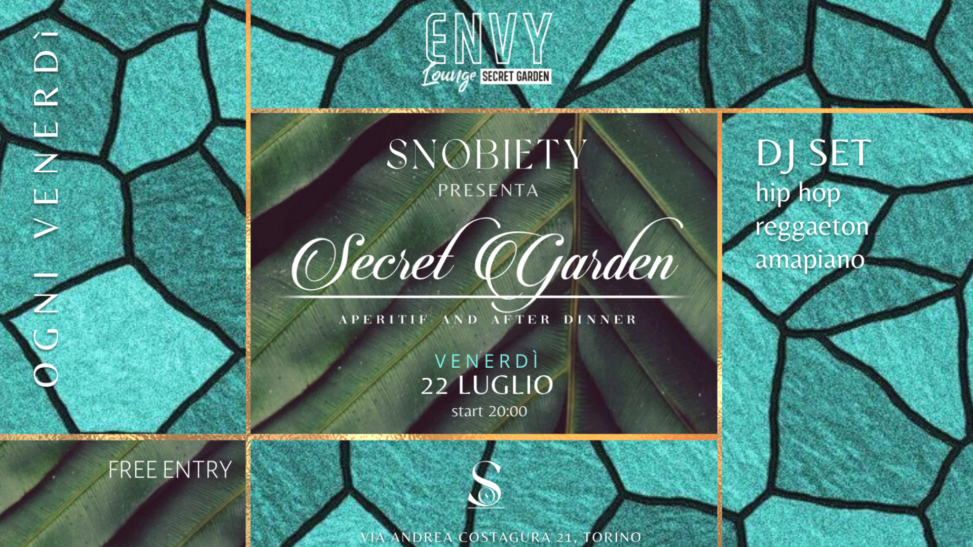 OGNI VENERDI - SNOBIETY pres. SECRET GARDEN at Envy Park FREE ENTRY su prenotazione image
