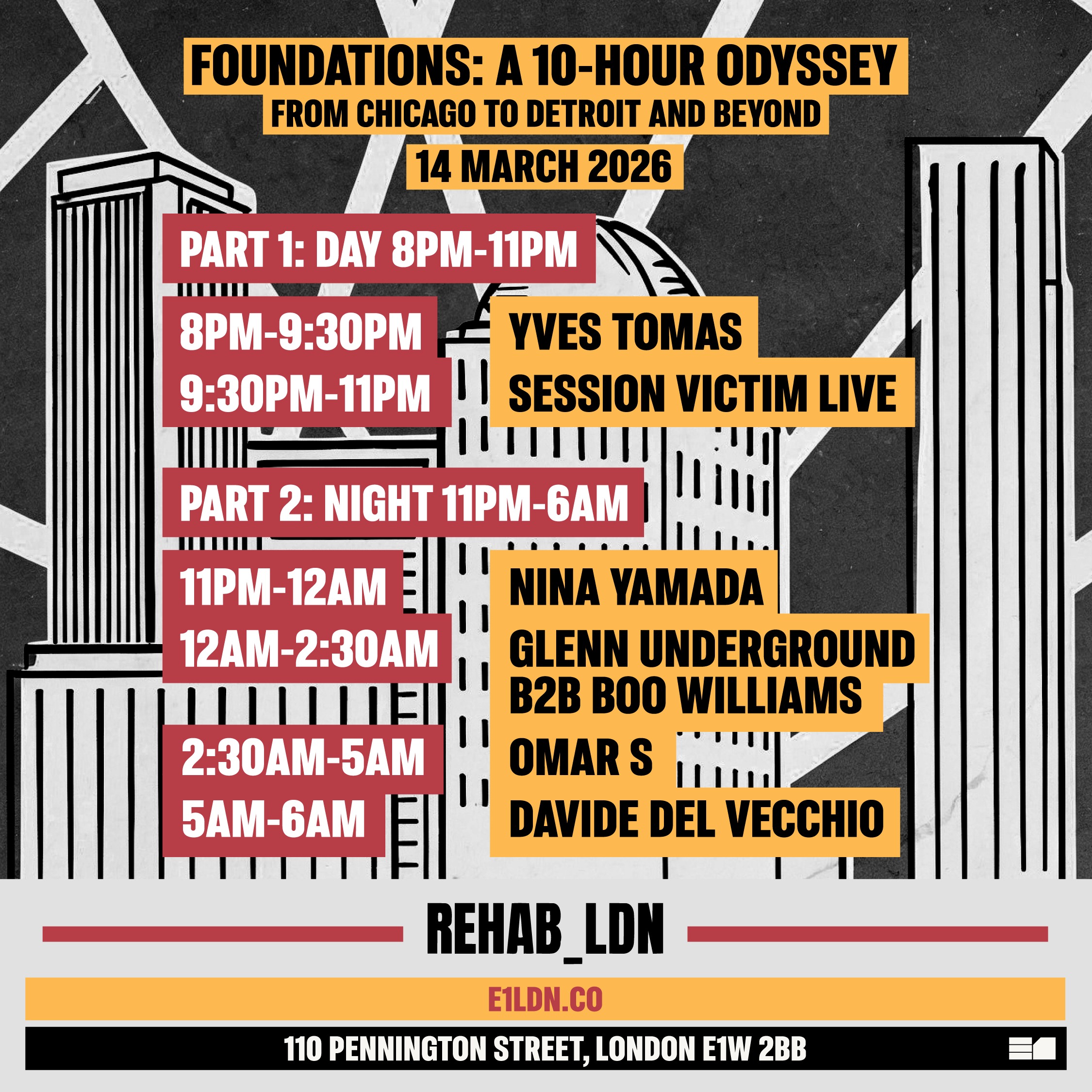 Omar-S, Session Victim (live), Glenn Underground & Boo Williams image