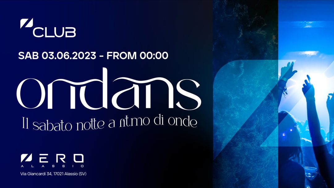 Ondans | Il sabato notte che muove | Opening Party-Eventplakat