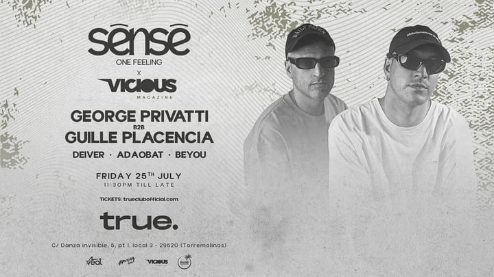 Cover for event: ONE FEELING SENSE X VICIOUS W/ GEORGE PRIVATTI B2B GUILLE PLACENCIA, DEIVER, ADAOBAT Y BEYOU