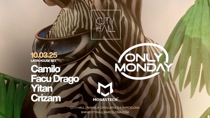 Cover for event: Only Monday l tech house set l last free 