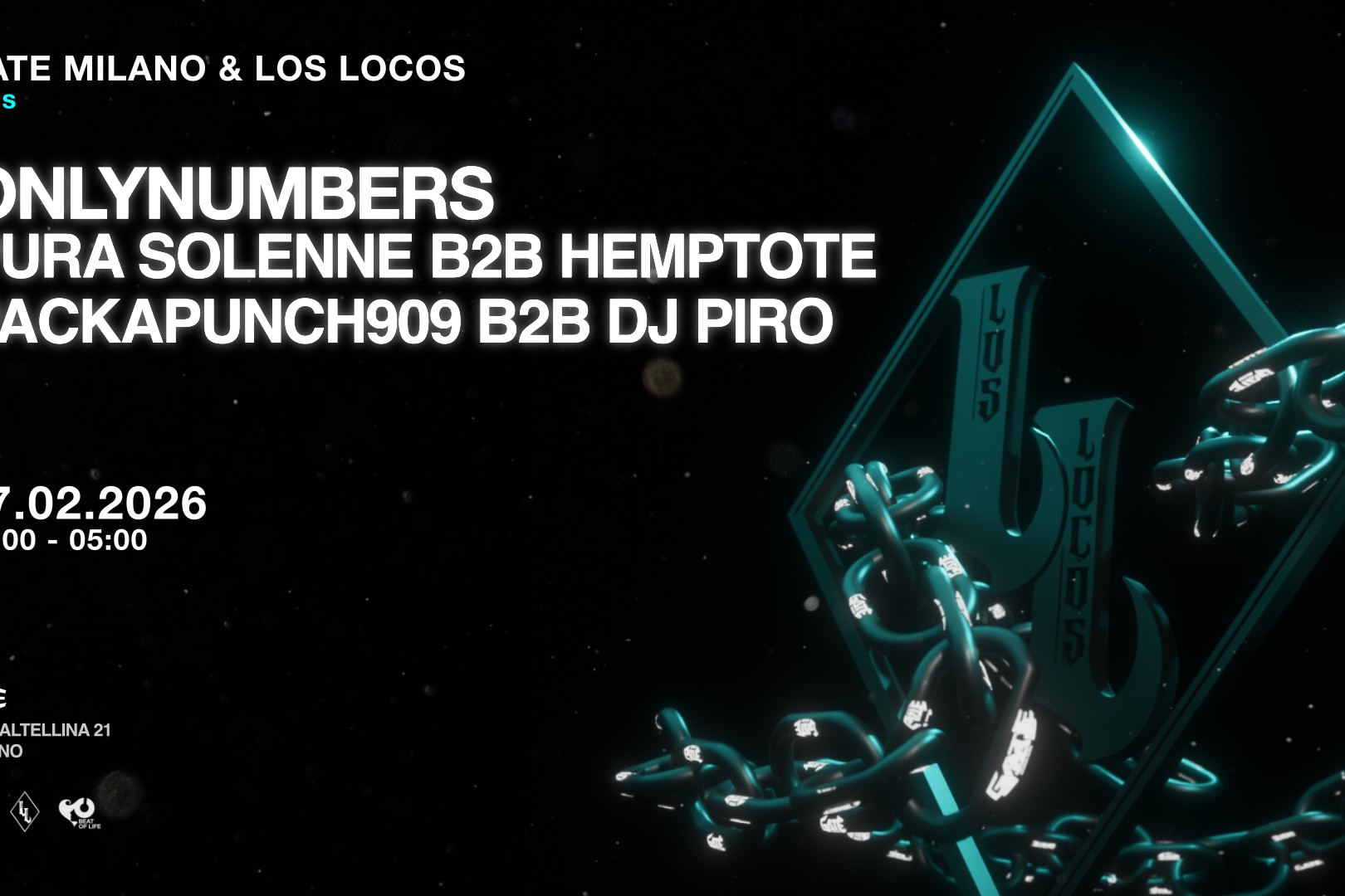 Onlynumbers, Pura Solenne b2b Hemptote, Packapunch909 b2b DJ Piro image