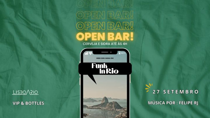 Cover for event: OPEN BAR (Beer & Cider) & Baile Funk 