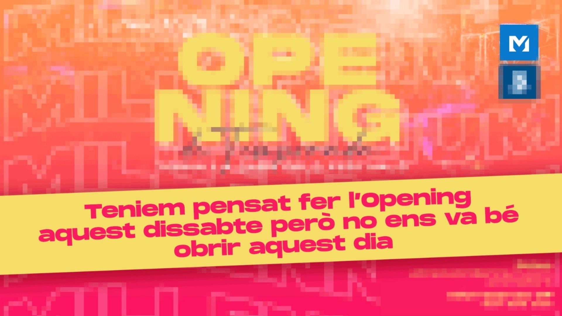 OPENING DE TEMPORADA ( Quan hagi de ser)