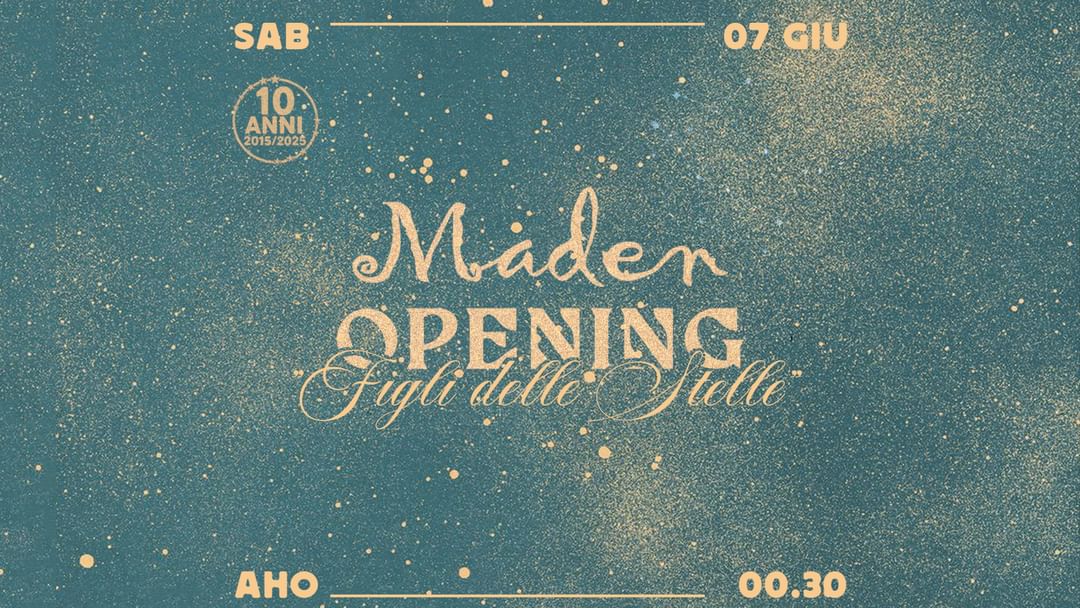 Couverture de l'événement Opening | Maden Club