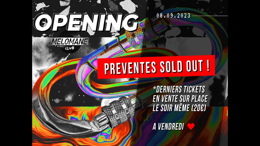 ⌁ OPENING MELOMANE CLUB ⌁-Eventplakat