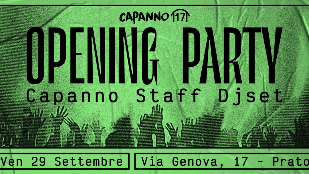 OPENING PARTY w. Capanno Staff DjSet - 29.09.23 event cover