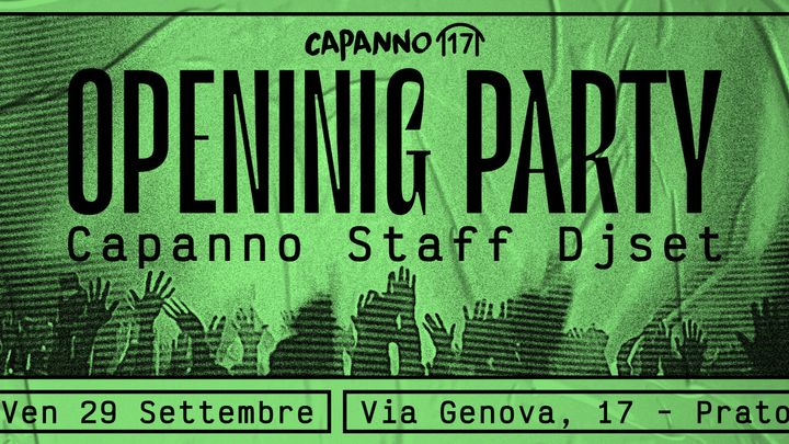 Cover for event: OPENING PARTY w. Capanno Staff DjSet - 29.09.23