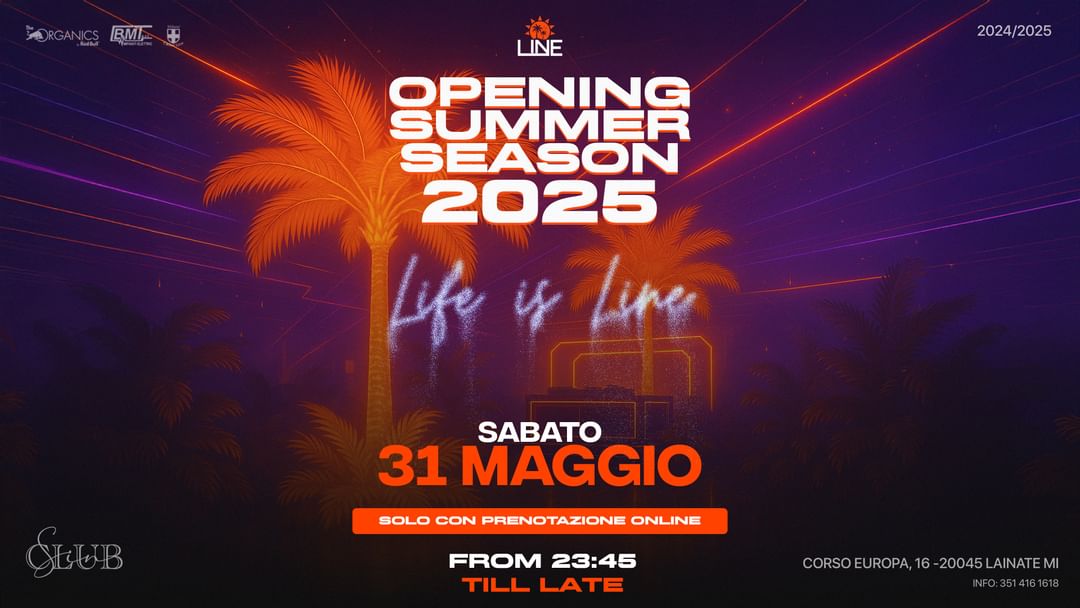 OPENING SUMMER SEASON 2025 -Eventplakat