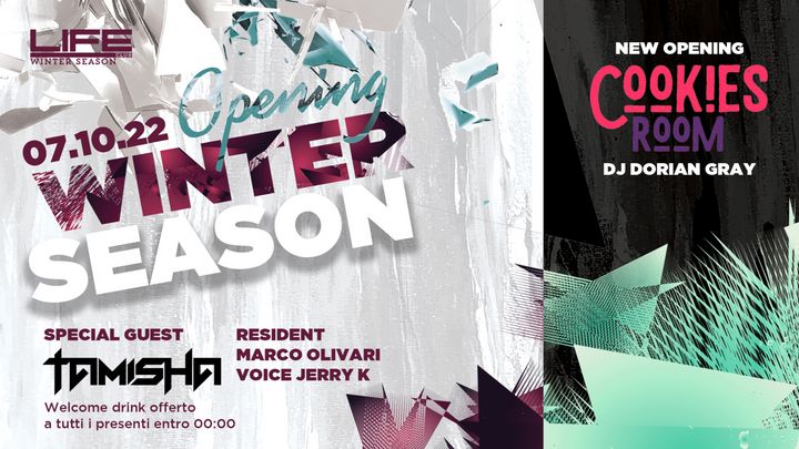 Cover for event: Opening Winter Season - Special Guest TAMISHA