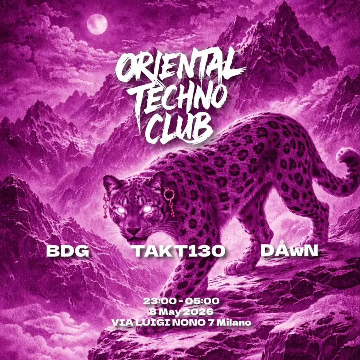 Oriental Techno Club - 東極玄音寺: TAKT130, DÅwN, Bdg - Tickets on RA Guide image