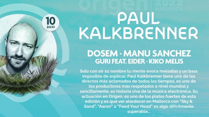 Cover for event: Origen fest presents: Paul Kalkbrenner live!