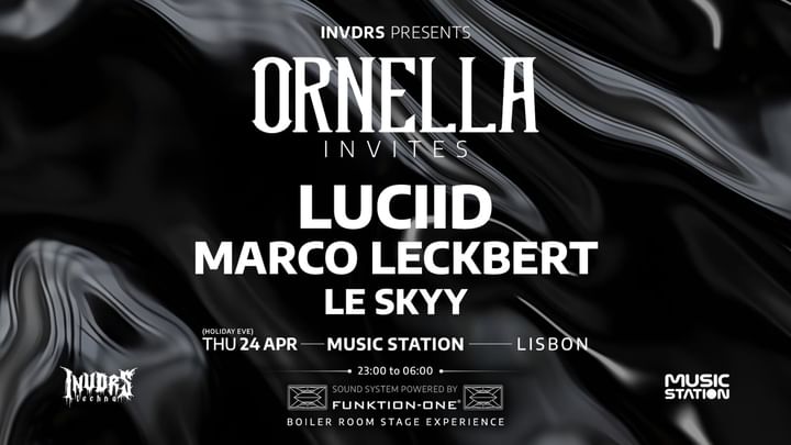 Cover for event: ORNELLA invites : LUCIID & MARCO LECKBERT@Music Station