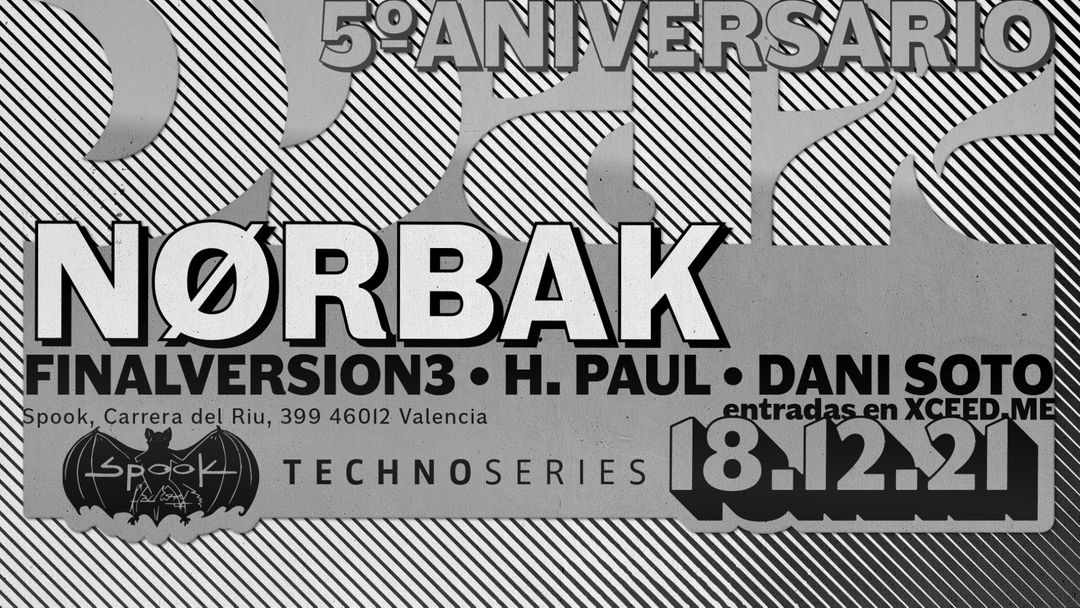 Cartel del evento NORBAK - 5º ANIVERSARIO / WAX / SPOOOK