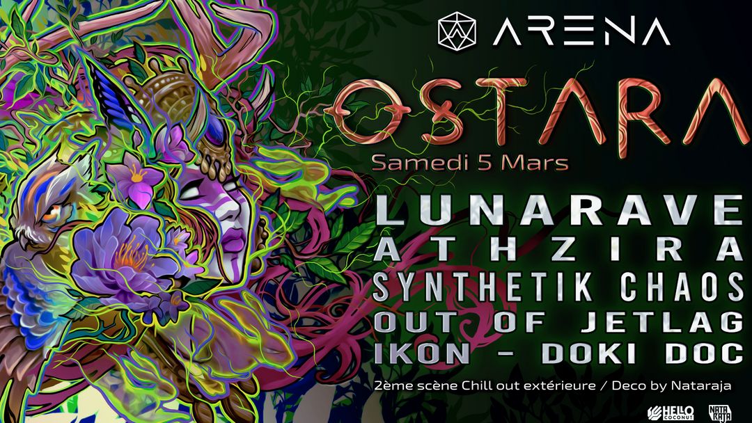OSTARA Psychedelic Indoor Party w/Lunarave - Synthetik chaos & more-Eventplakat