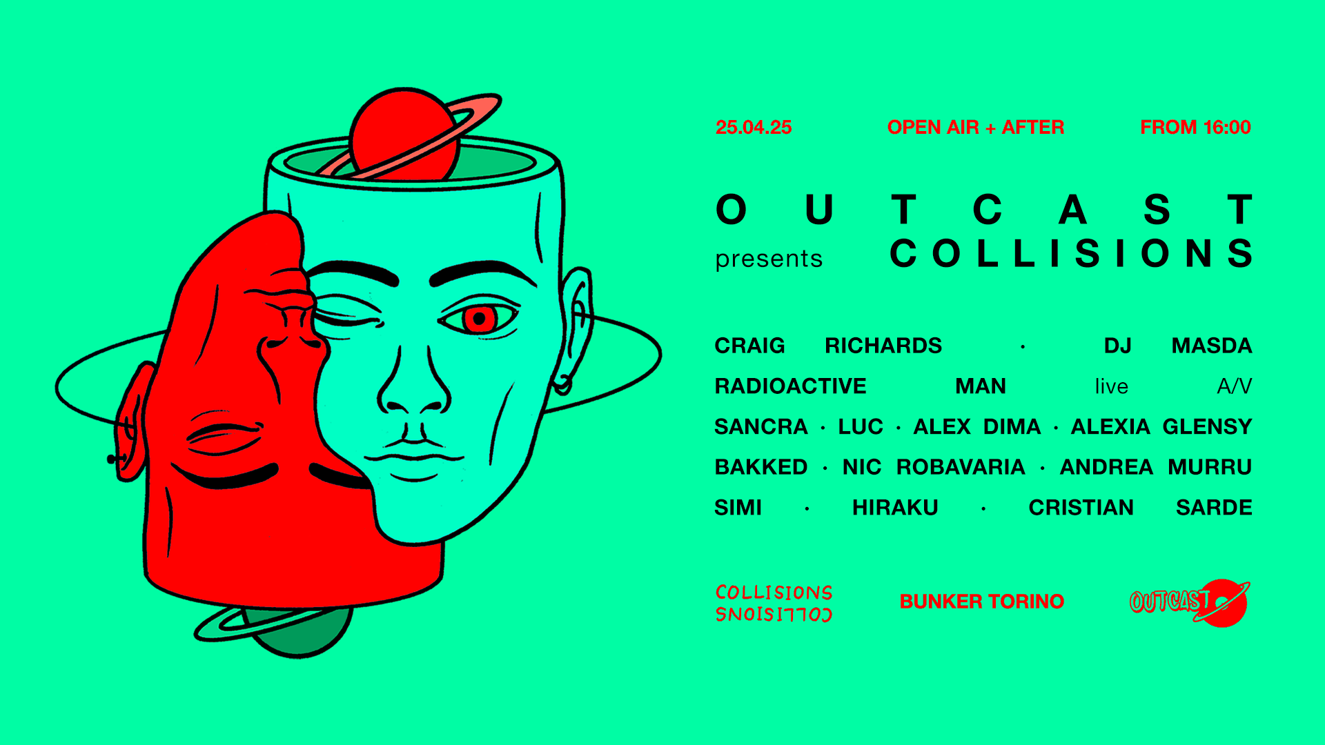 Outcast presents Collisions @ Bunker Torino (OPEN AIR)