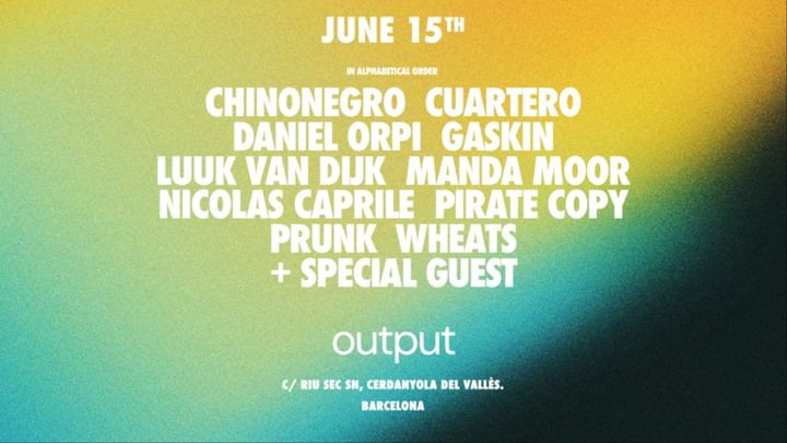 Cover for event: Output pres. Kaluki w/ Luuk Van Dijk b2b Sidney Charles, Cuartero, Manda Moor & more