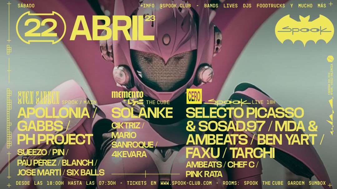 Cartel del evento Oven Garden (Apollonia/Gabbs/PH Project) + MEMENTO + Mala Conducta