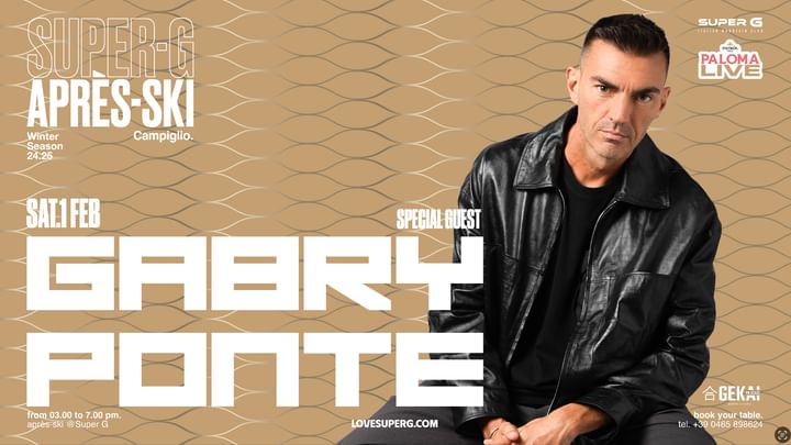 Cover for event: PALOMALIVE presents GABRY PONTE | Après-ski