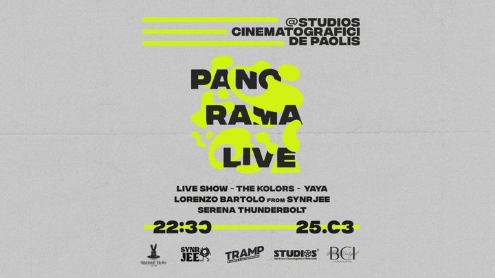 Cover for event: PANORAMA LIVE @ STUDIOS CINEMATOGRAFICI De Paolis