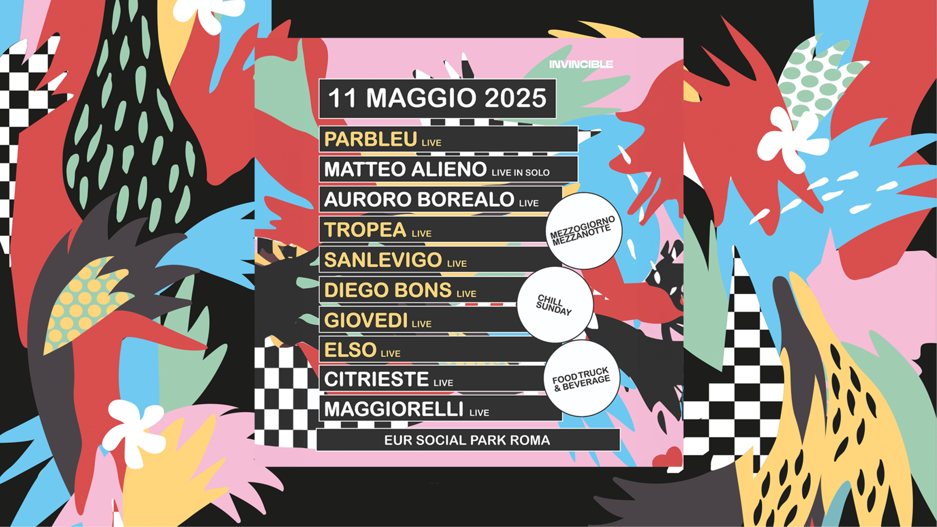 Parbleu, Matteo Alieno, Auroro Borealo & more at Chill Sunday @ Invincible Fest - 11 May 2025