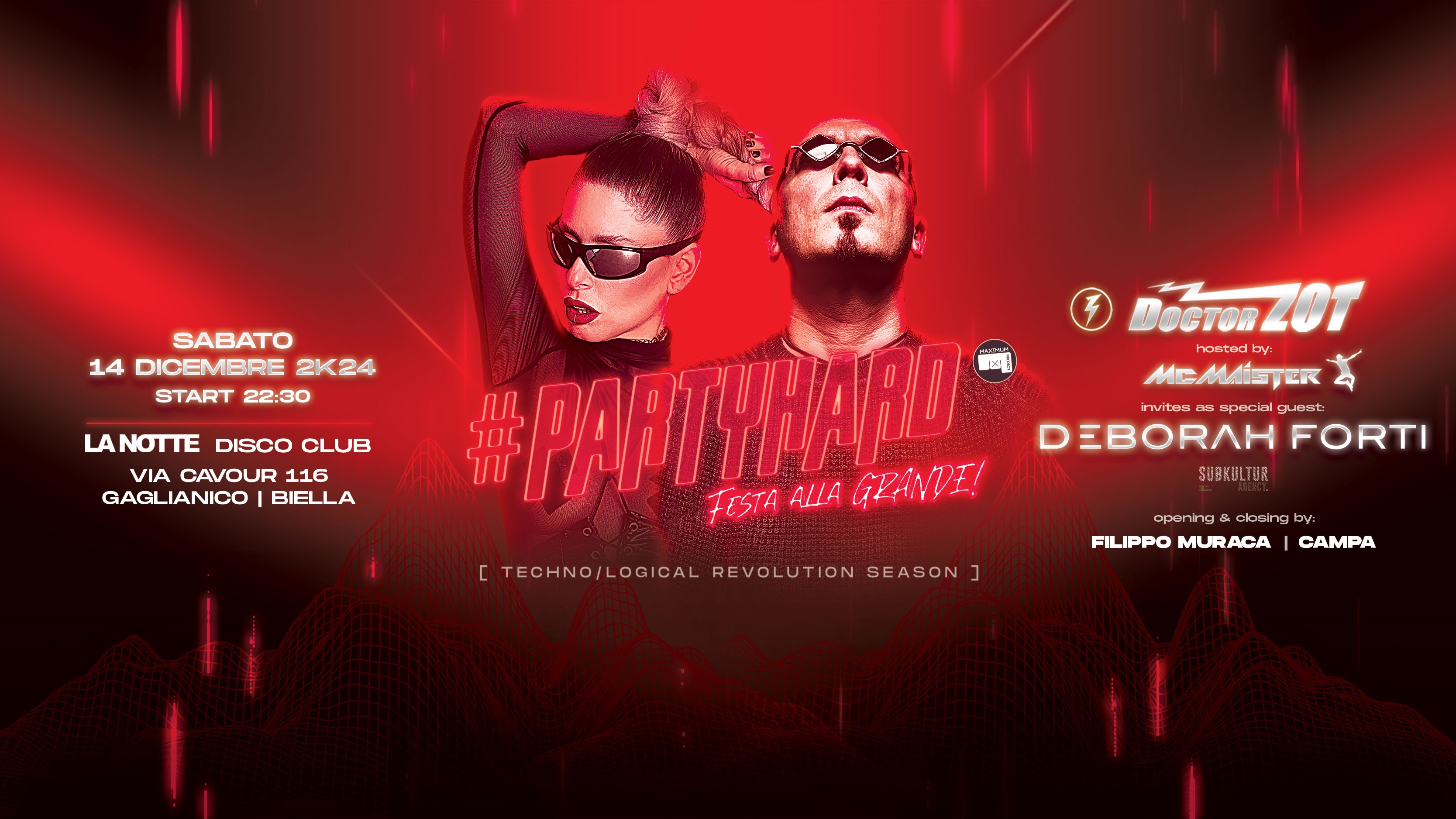 #PARTYHARD Festa alla grande @ LA NOTTE (BI) image