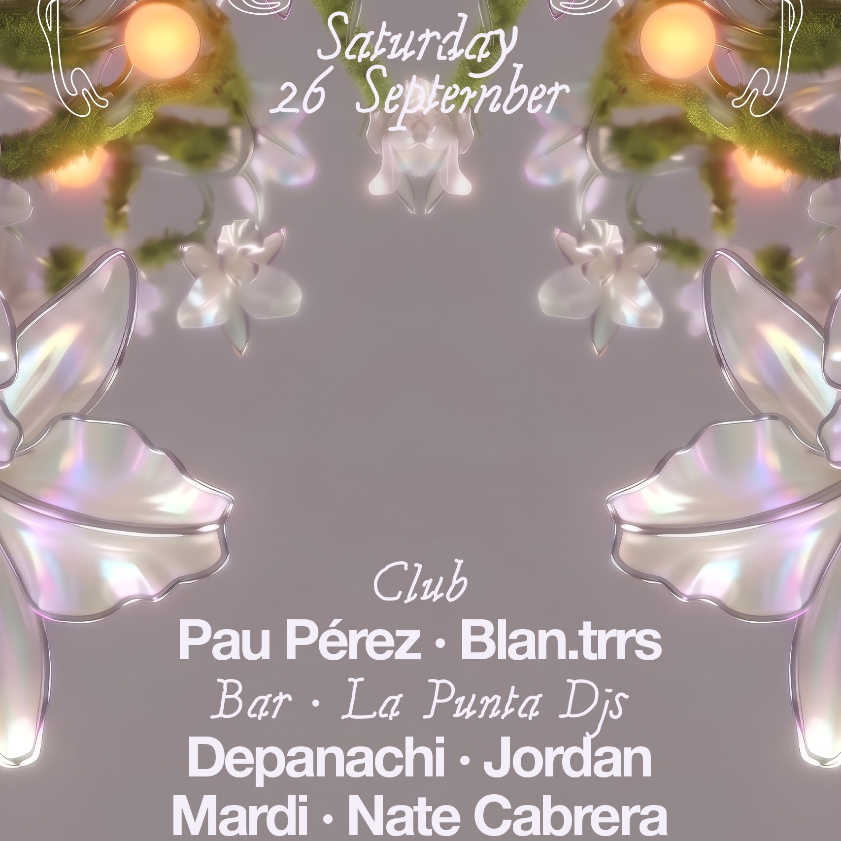 Pau Pérez + Blan.trrs  / Bar: La Punta Djs: Depanachi + Jordan + Mardi + Nate Cabrera image