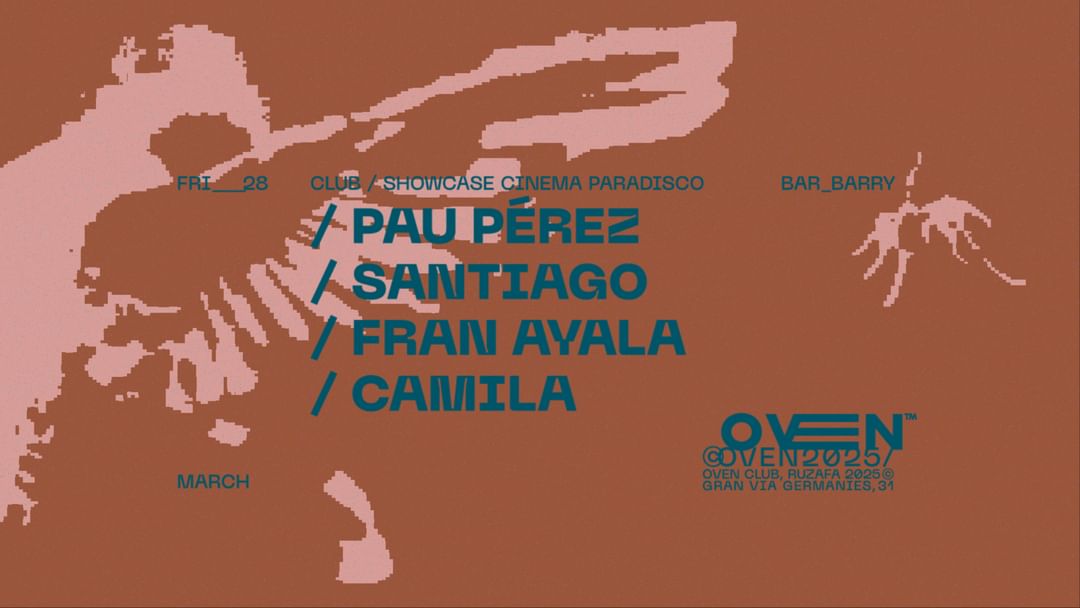Cartel del evento Pau Pérez + Santiago + Fran Ayala + Camila / Bar: Barry