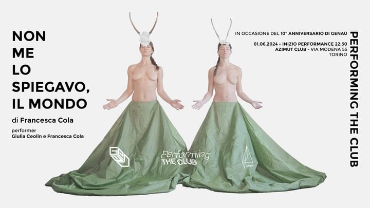 Cover for event: Performing The Club: "NON ME LO SPIEGAVO, IL MONDO" di Francesca Cola