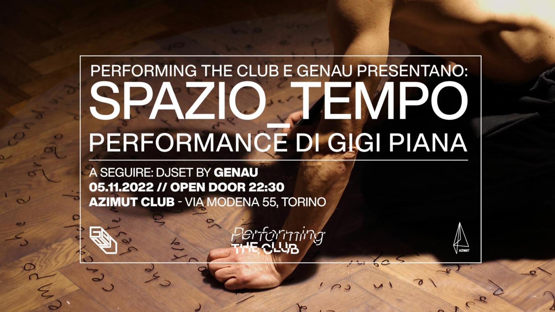 PERFORMING THE CLUB: "spazio_tempo" by Gigi Piana at Azimut image