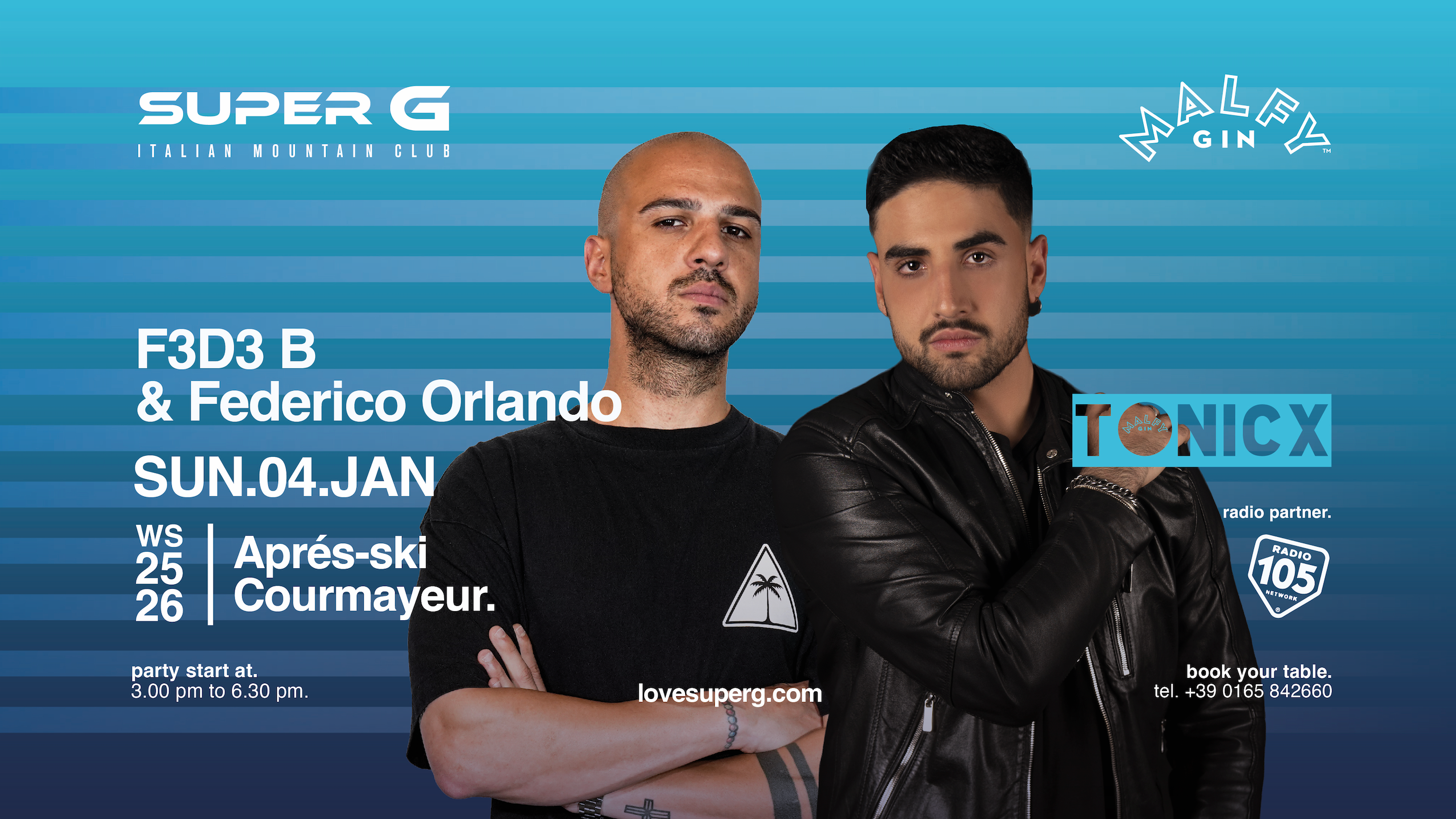 TONICX presents F3D3 B & Federico Orlando @Super G   image