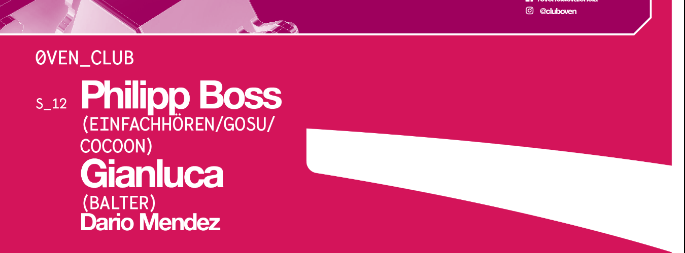 PHILIPP BOSS (Einfach Hören / Gosu / Cocoon) + GIANLUCA (Balter)