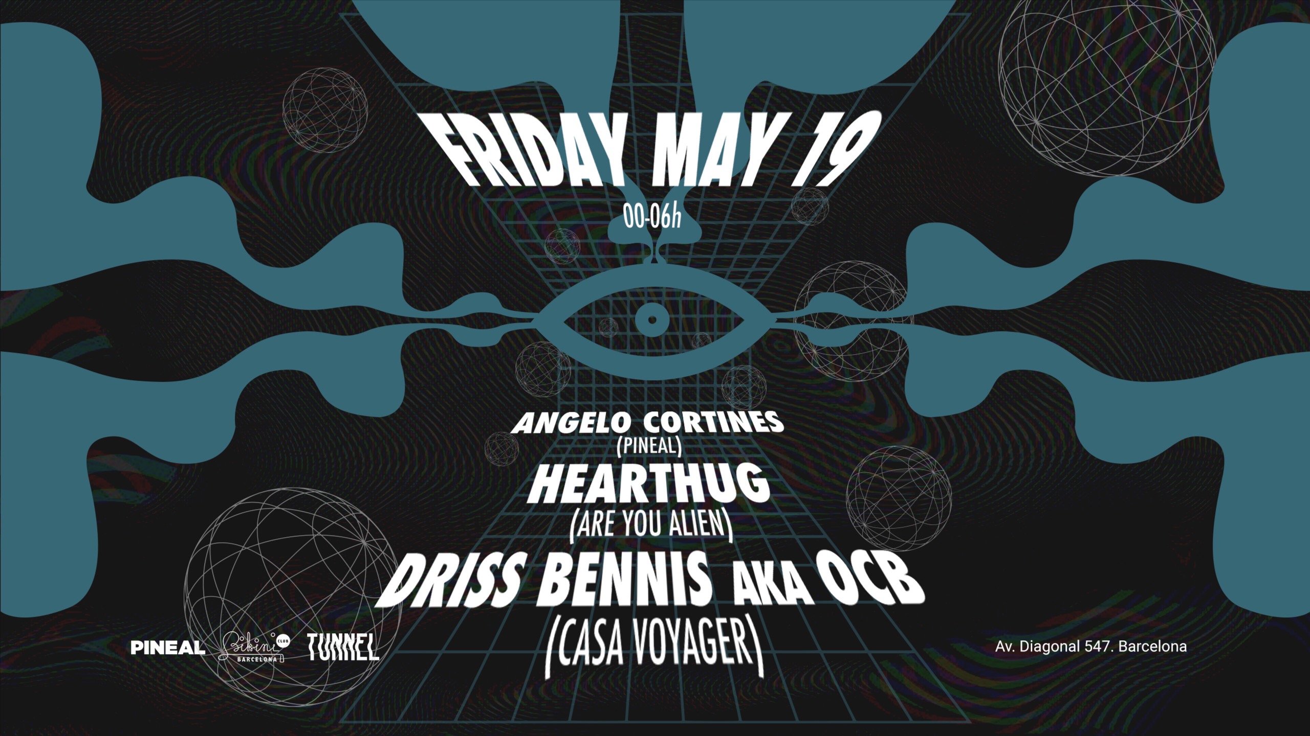 Pineal presents: Driss Bennis, Hearthug & Angelo Cortines at Tunnel Barcelona image