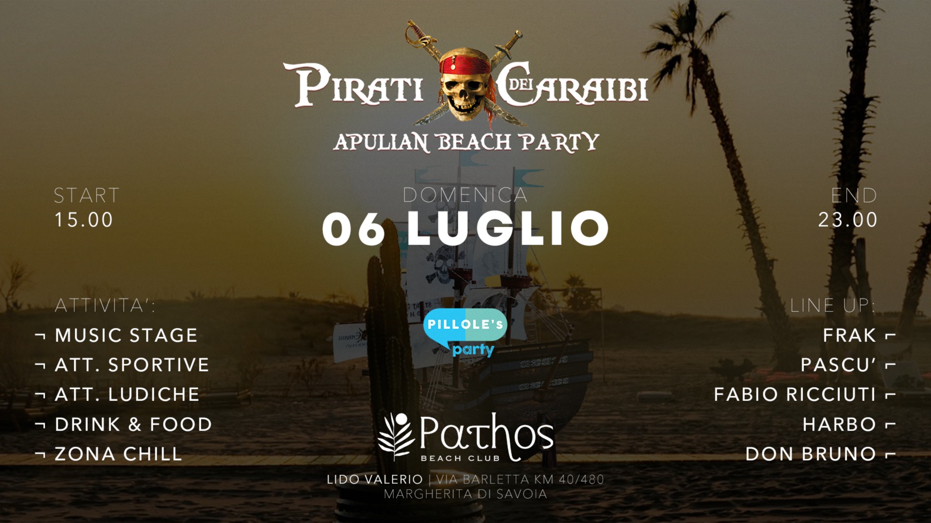 PIRATI DEI CARAIBI - Apulian Beach Party image