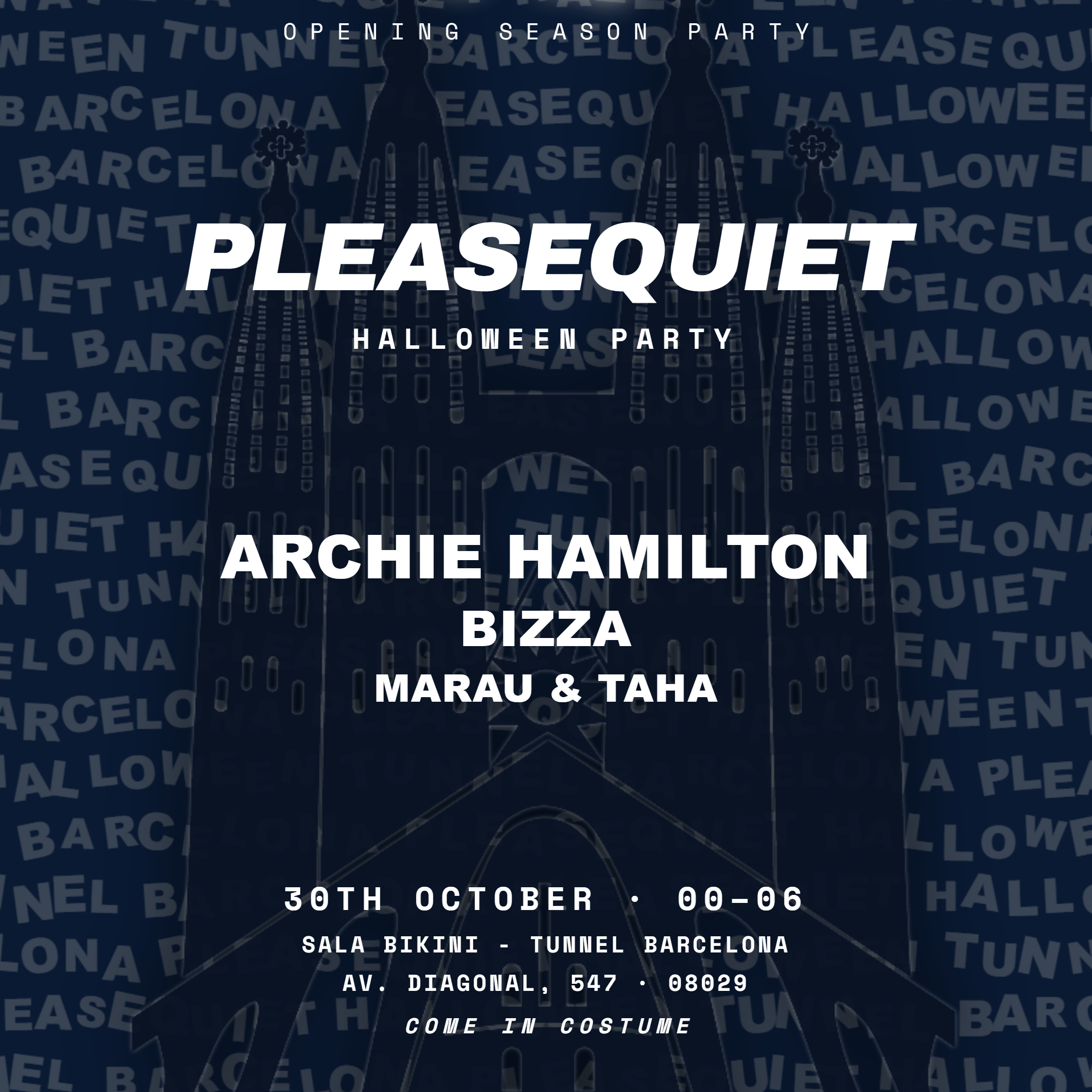 PleaseQuiet opening season party Pres. Archie Hamilton, BizZa, MARAU & Taha at Bikini Club image