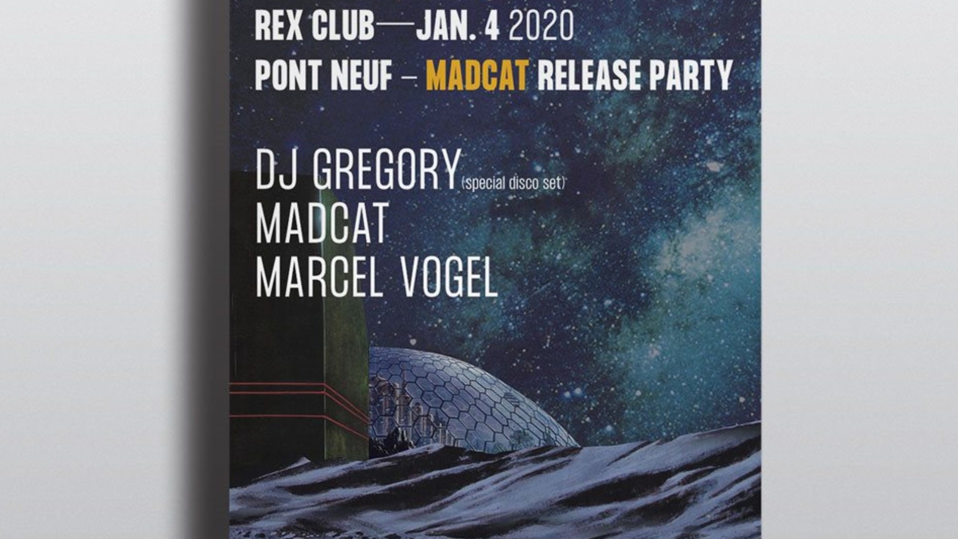 Pont Neuf Madcat Release Party: DJ Gregory (Disco Set) & Marcel Vogel image