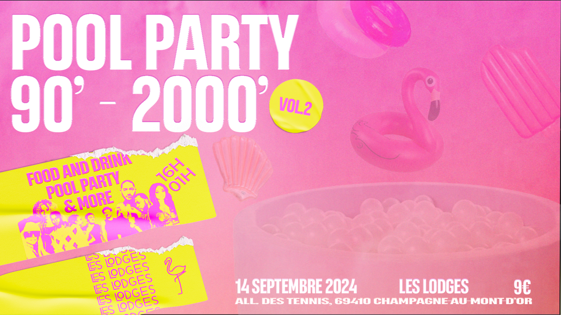 Annulé - POOL PARTY 90'/2000' - LES LODGES image