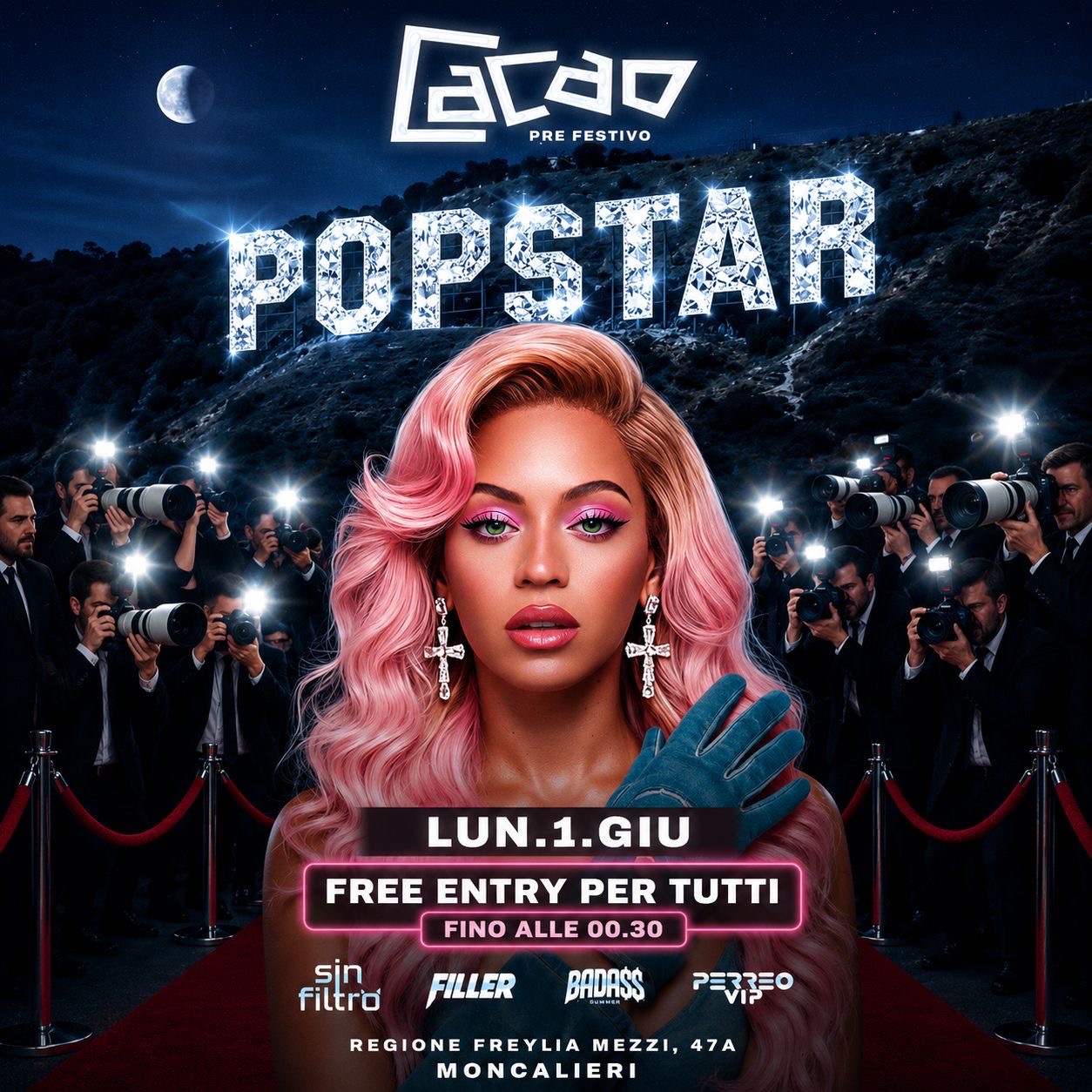 POPSTAR • CACAO • FREE ENTRY PER TUTTI ENTRO 00:30 image