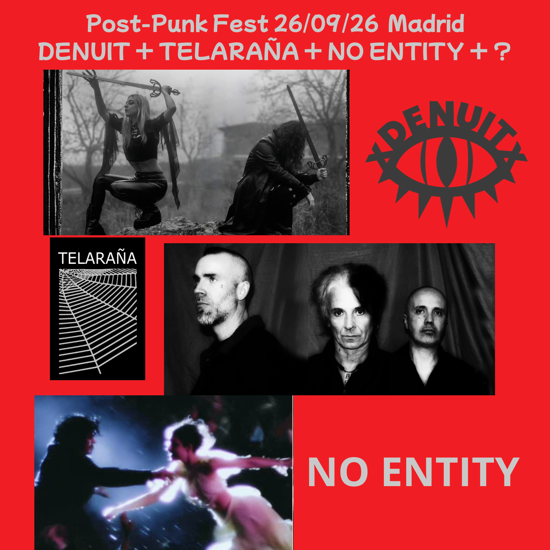 POST-PUNK FEST - DENUIT + TELARAÑA + NO ENTITY + ? image