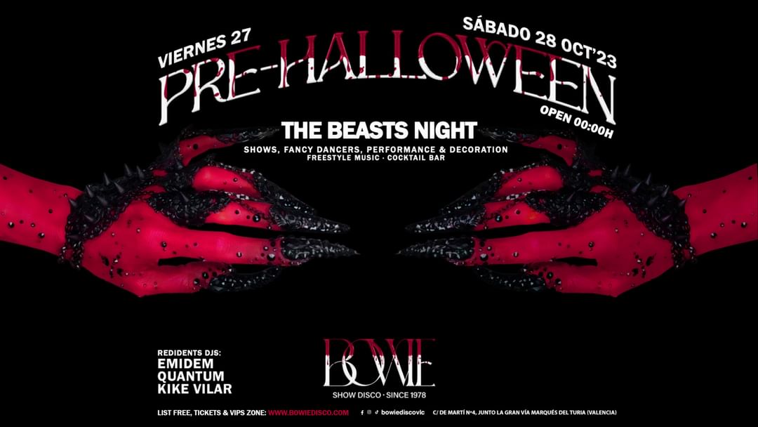 Copertina evento Pre-Halloween - The Beasts night