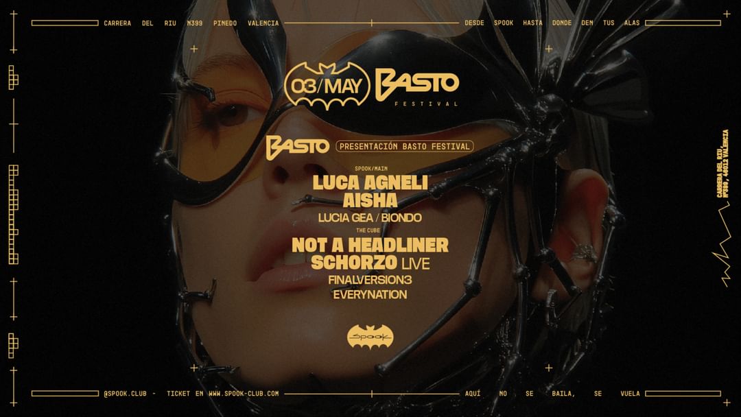 Presentación Basto: Luca Agnelli + Aisha + Not a Headliner-Eventplakat